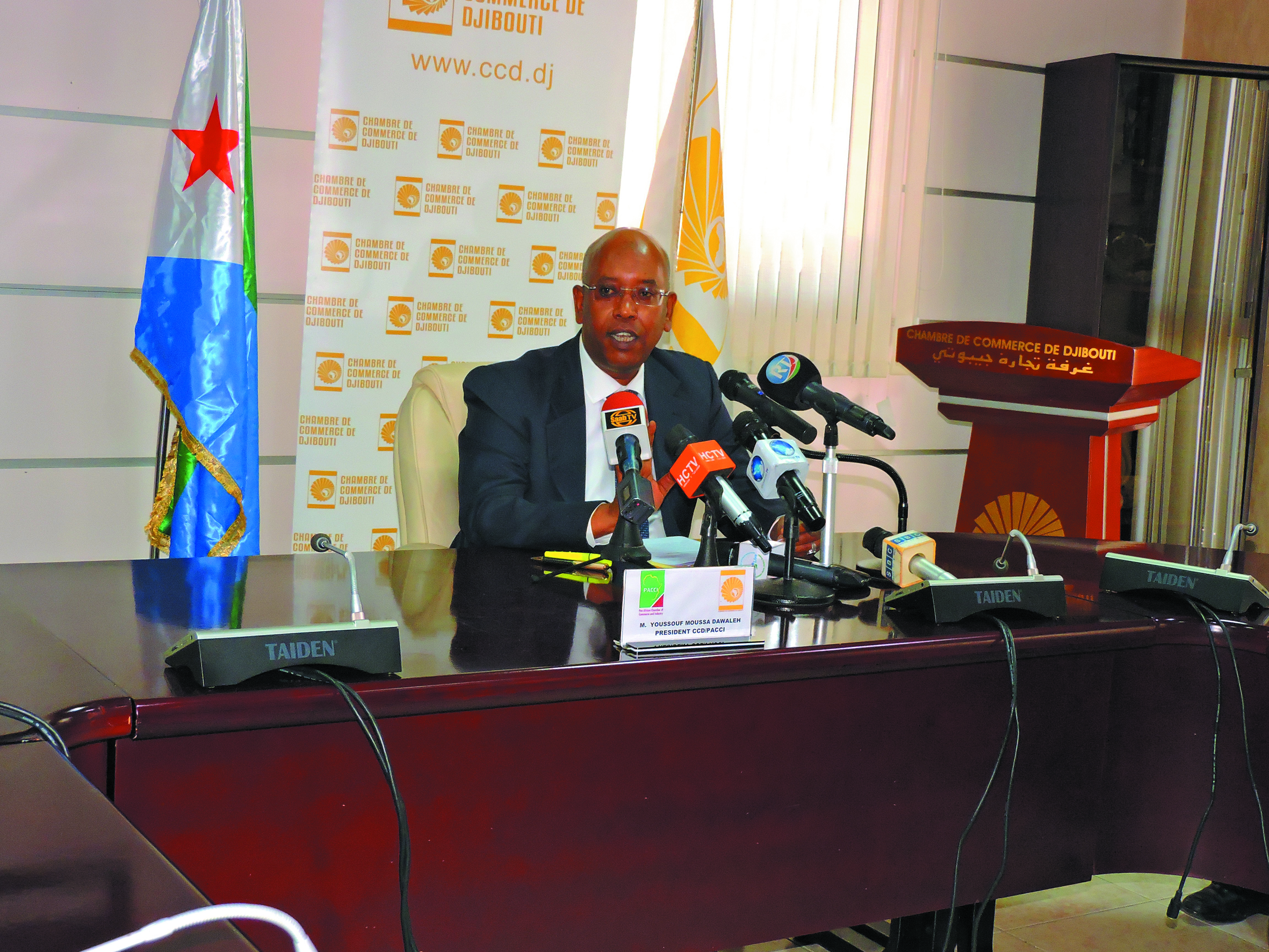 CCD : conférence de presse «La PACCI est la plus grande association d’entreprises et la plus influente du continent», a déclaré le nouveau président, Youssouf Moussa Dawaleh.
