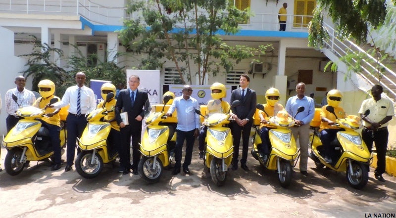 Poste de Djibouti / TIKA : Des motocyclettes pour les facteurs de la « Maison du Citoyen »