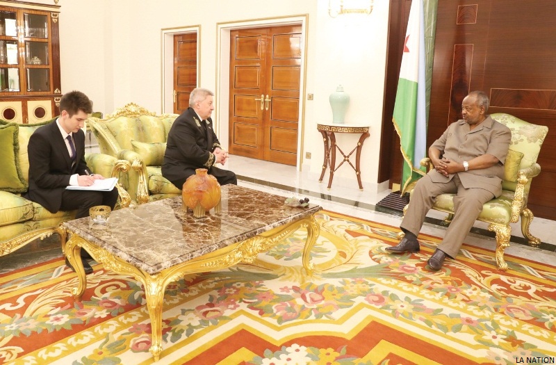 DJIBOUTI/RUSSIE : LE PRÉSIDENT DE LA RÉPUBLIQUE REÇOIT LES LETTRES DE CRÉANCES DU NOUVEL AMBASSADEUR RUSSE