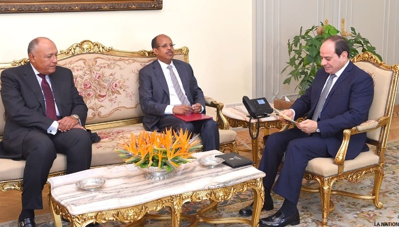 Le chef de la diplomatie djiboutienne reçu par le Président Al-Sissi