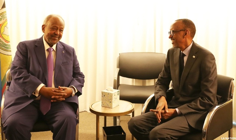 EN MARGE DU SOMMET : Tête à tête entre le Président Guelleh et son homologue rwandais