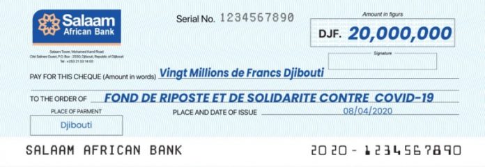 SAB Don de 20 000 000 FD au fond de solidarité COVID-19