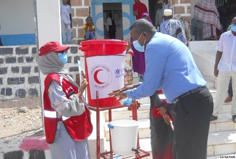La Société Nationale du Croissant Rouge de Djibouti au front de la lutte contre le Covid 19 à Ali-Sabieh