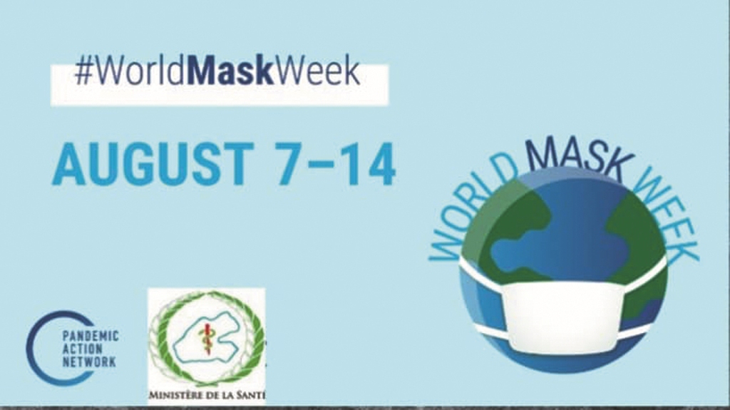 VOTRE MASQUE ME PROTÈGE ET MON MASQUE VOUS PROTÈGE ! Semaine mondiale des masques du 7 au 14 août 2020 #WorldMaskWeek