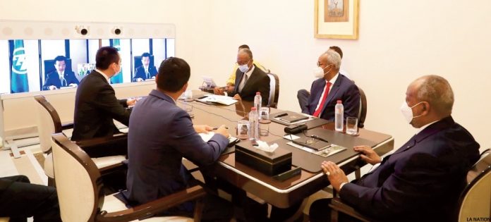 Le Président de la République s’entretient par visioconférence avec le PDG de la China Merchant Group