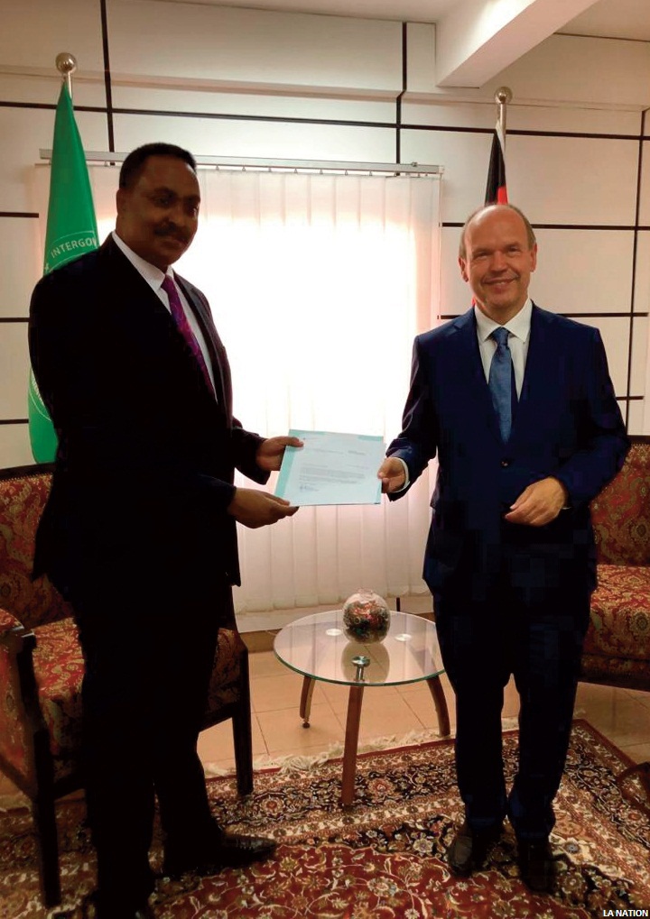 L'ambassadeur allemand, Michael Häusler, présente ses lettres de créance à l'IGAD