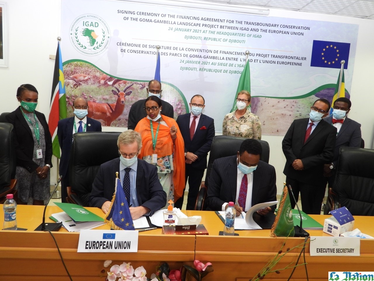 Signature d’un accord de subvention pour la conservation transfrontalière de la biodiversité dans le paysage de Boma-Gambella