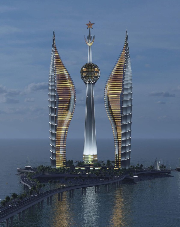 Design de l’architecte russe Alex Wizhevsky pour la construction de Djibouti-Towers