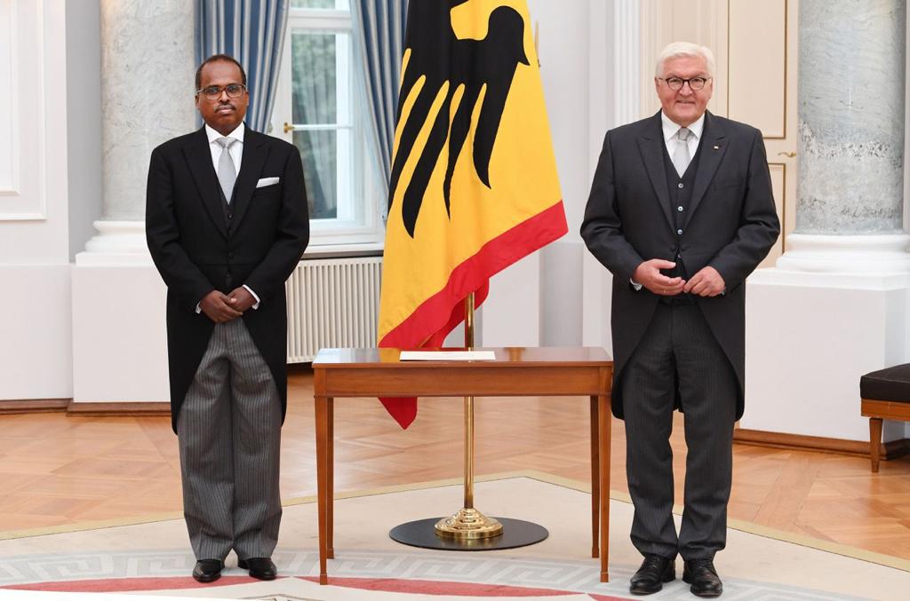 Le nouvel Ambassadeur de la République de Djibouti en Allemagne remet ses lettres de créances au Président allemand