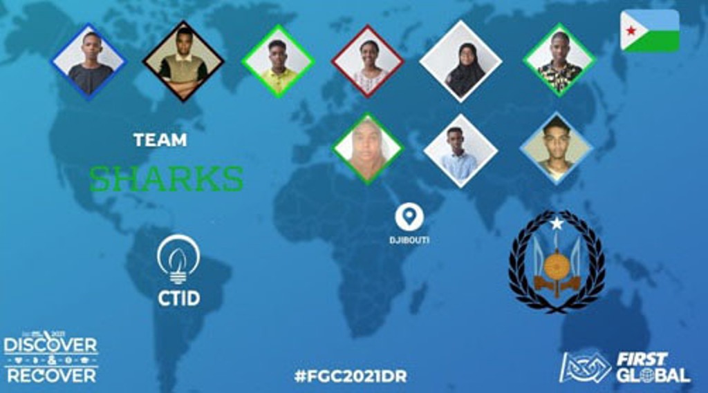 Team Shark Djibouti, conduite par le CTID prend part au First Global Challenge 2021, le concours mondial de la Robotique
