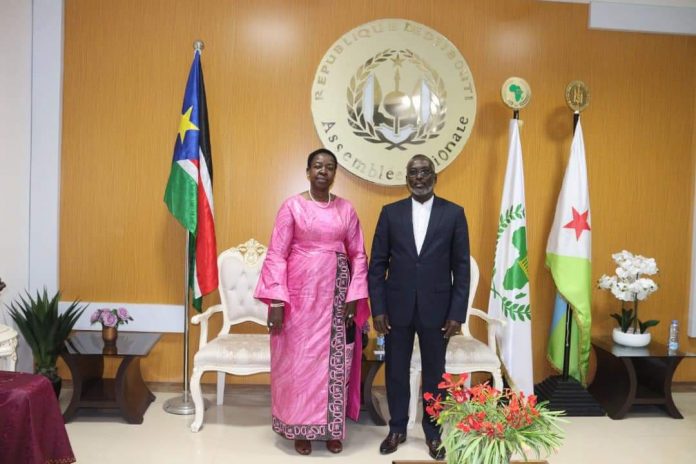 Entrevue entre le président du parlement djiboutien et son homologue du Sud Soudan copy