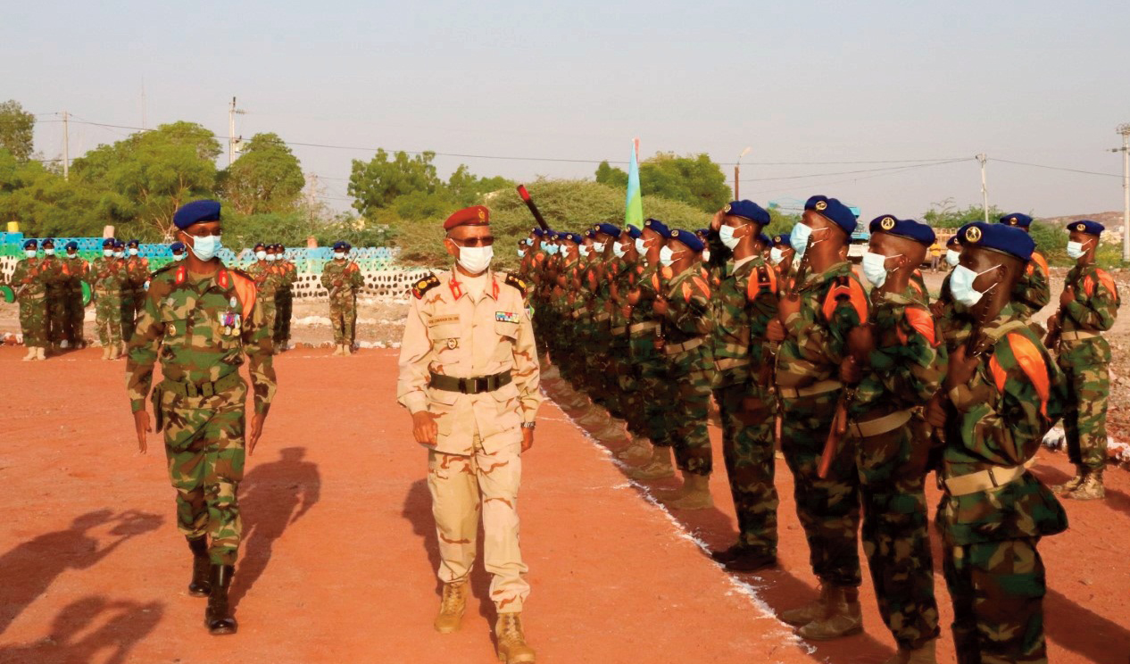 Inspection du CEMGA au Régiment interarmes de Dikhil