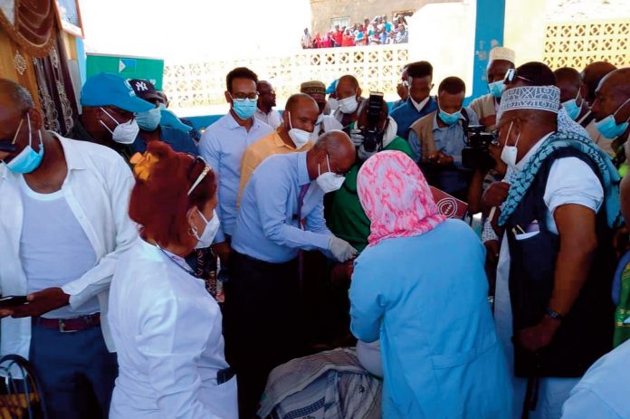 Région d’Ali-Sabieh Supervision de la campagne de vaccination anti Covid 19 à Ali-Addé (1)