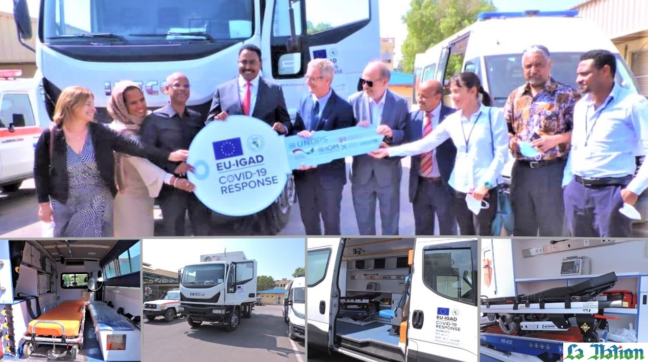 Programme de lutte contre la COVID-19 de l’UE &amp; l’IGAD : Djibouti réceptionne des ambulances et un laboratoire mobile