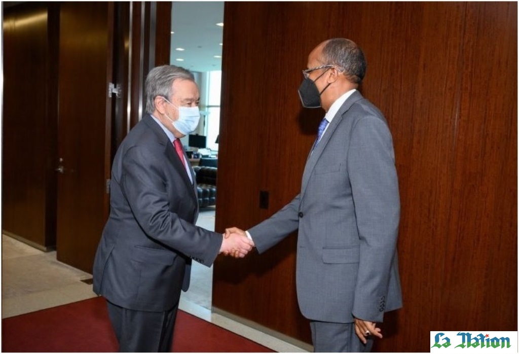 Le chef de la diplomatie djiboutienne s’entretient à New York avec le Secrétaire Général des Nations Unies