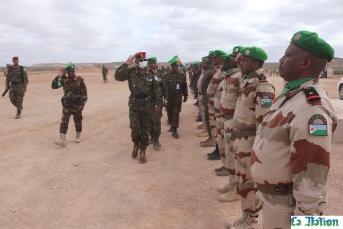 Visite d'inspection du Chef d'Etat-major Général des Armées au camp de EEL JALEH à BELEDWEYNE (Somalie) (2)
