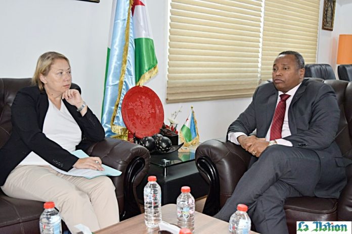 Le Ministre de l’Energie, chargé des Ressources Naturelles, M. Yonis Ali Guedi reçoit la nouvelle ambassadrice de France à Djibouti, Madame Dana Purcarescu (2)