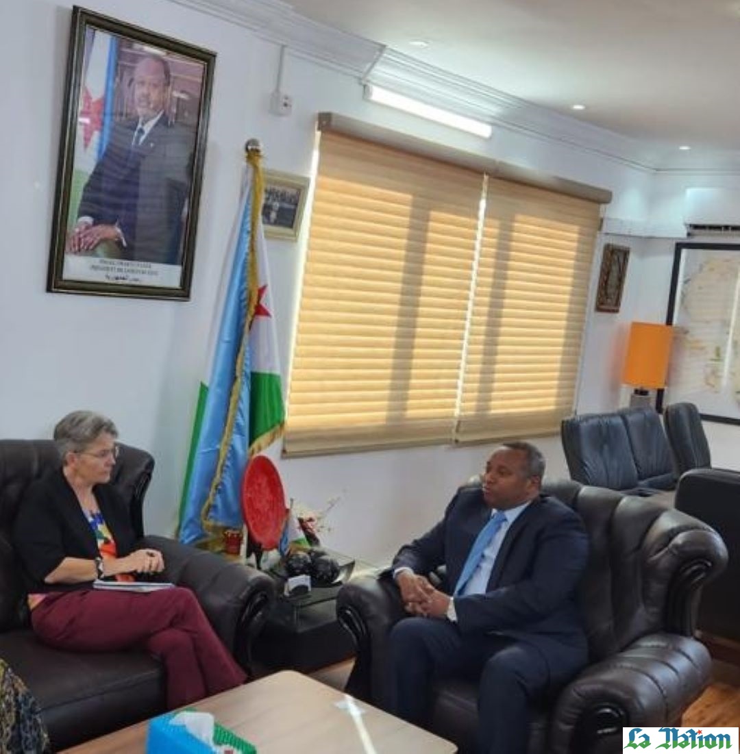 Le Ministre de l’Energie, chargé des Ressources Naturelles, M. Yonis Ali Guedi reçoit la nouvelle ambassadrice de l’Union Européenne auprès de la République de Djibouti, Madame Sylvie Tabesse