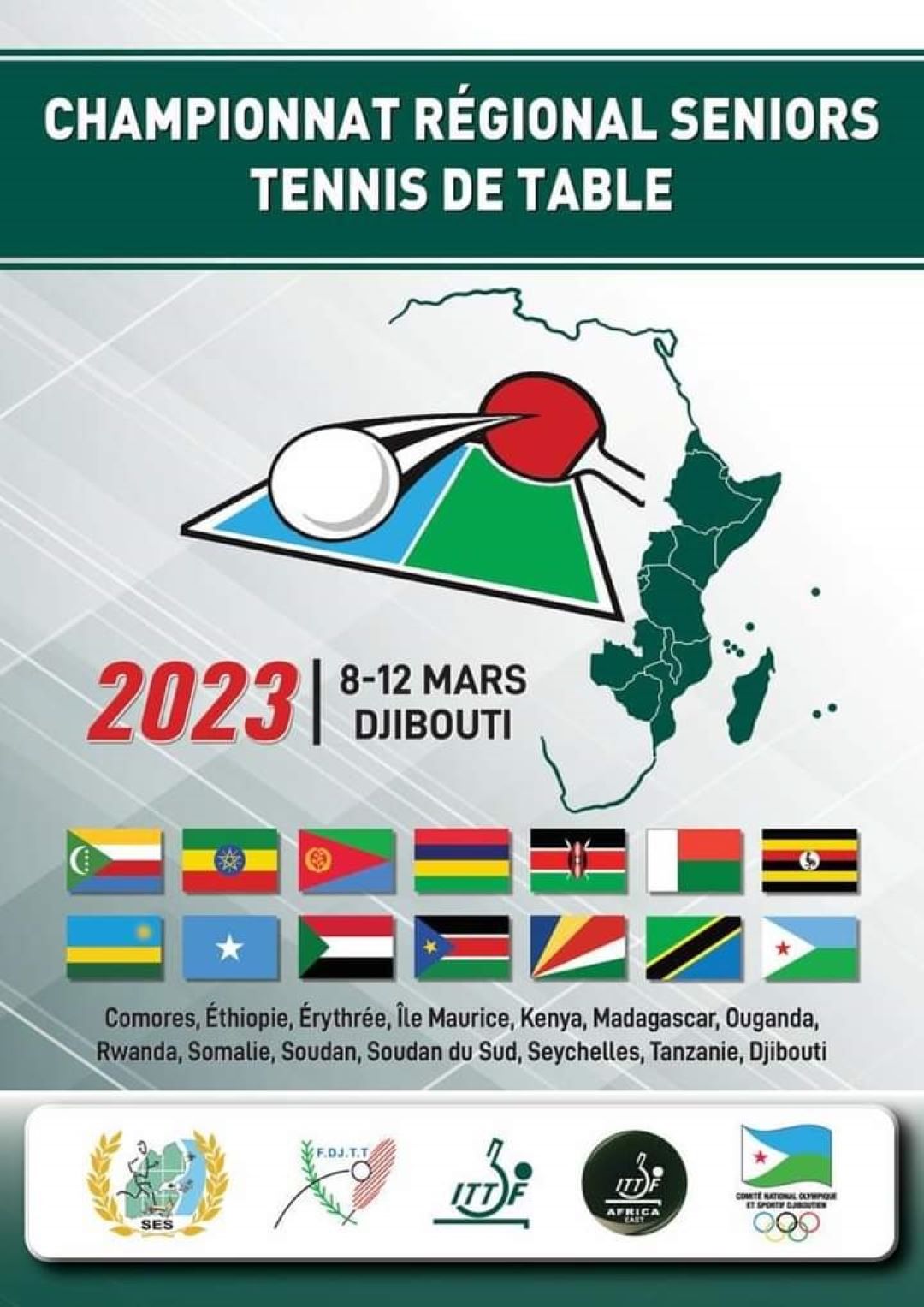 La FDJTT prépare l’organisation du championnat de l’Afrique de l’Est de tennis de table sénior
