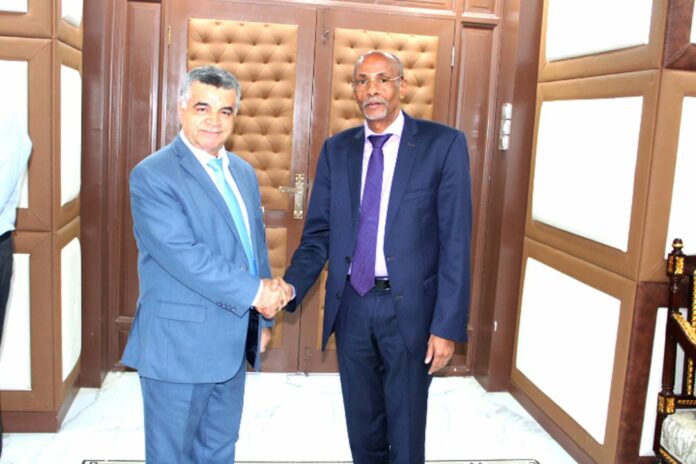 Le ministre du Travail reçoit l'ambassadeur de l'Algérie à Djibouti