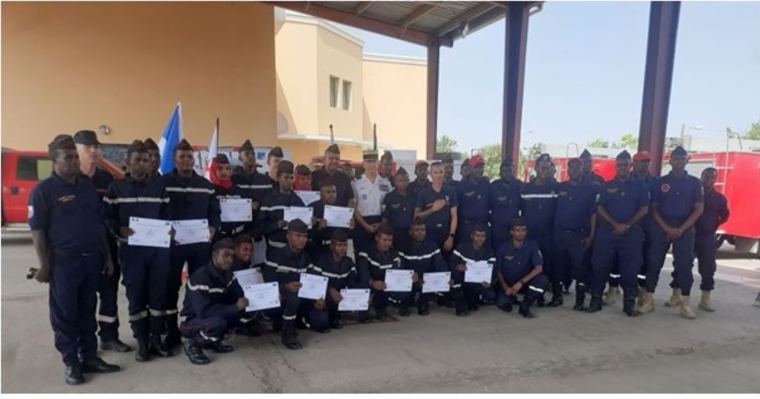 Le directeur général de la Protection civile préside la cérémonie de clôture d’une formation destinée à nos sapeurs-pompiers