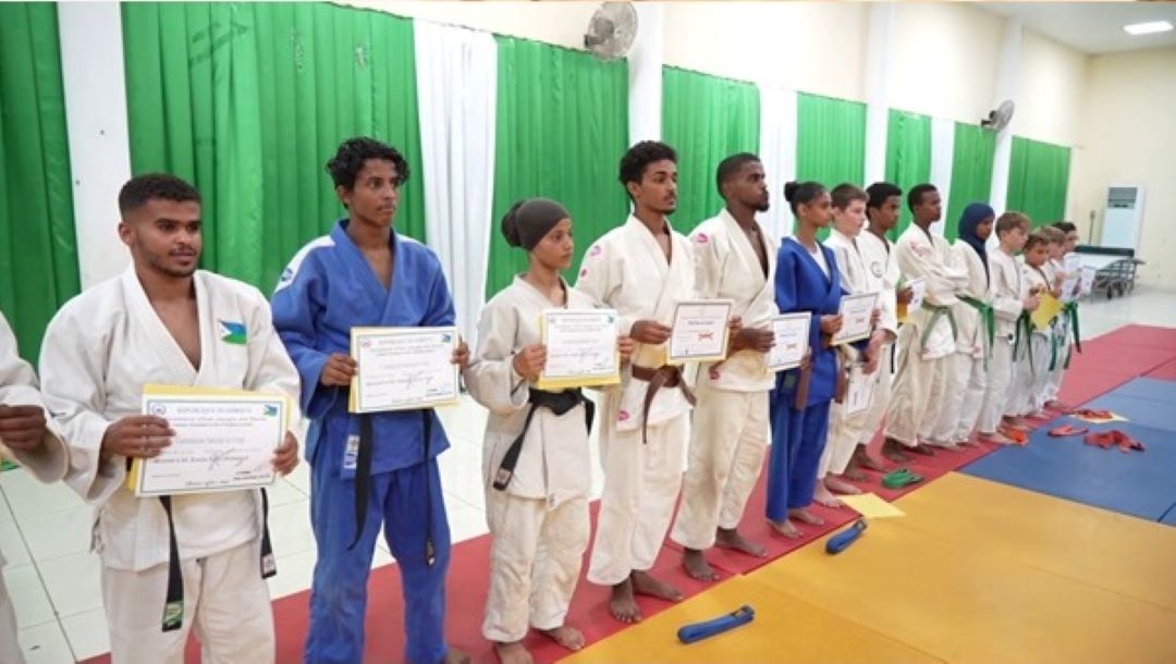 Remise des ceintures de judo aux judokas Djiboutiens