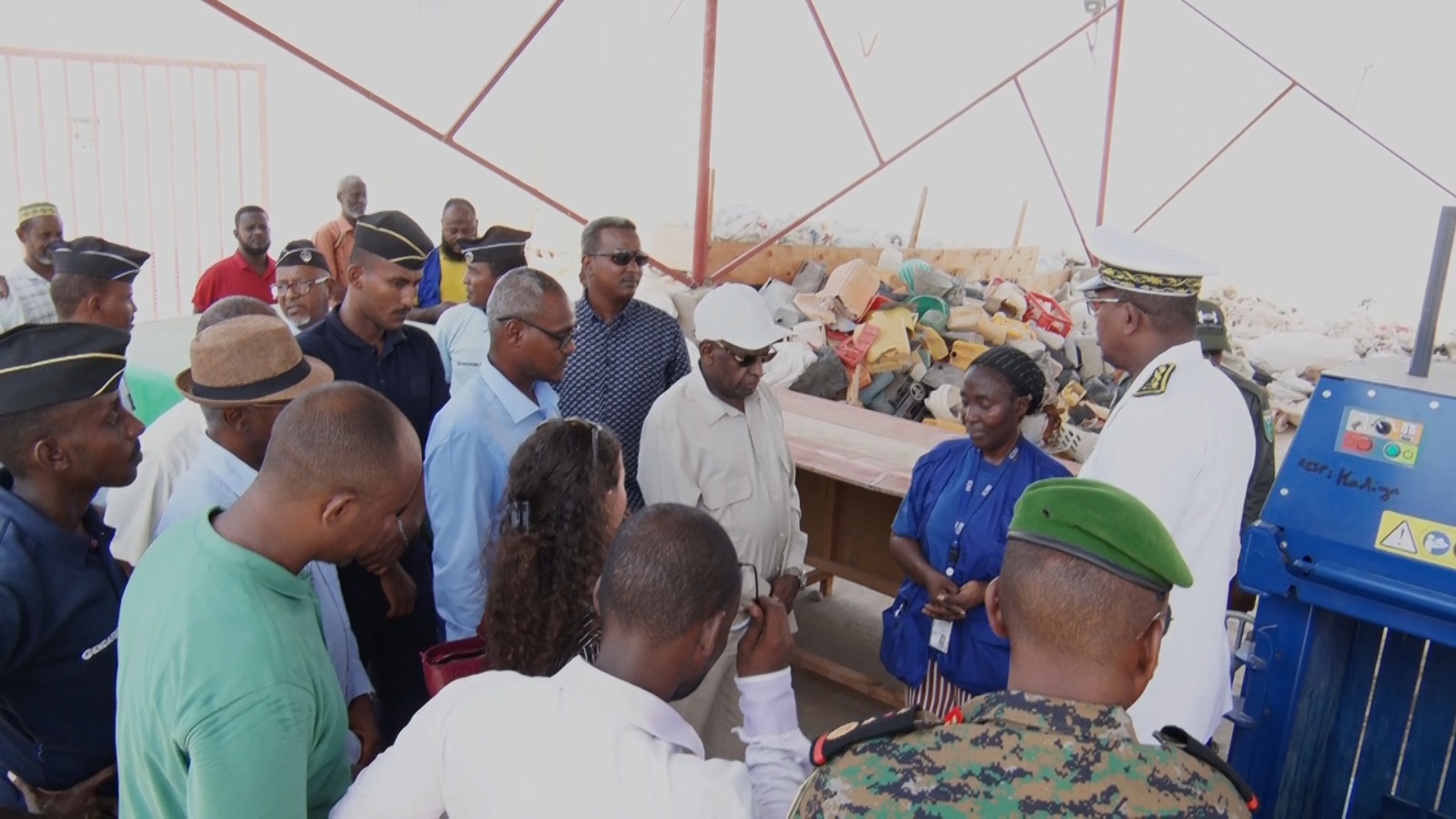 Visite de l’unité de recyclage de déchets à Obock