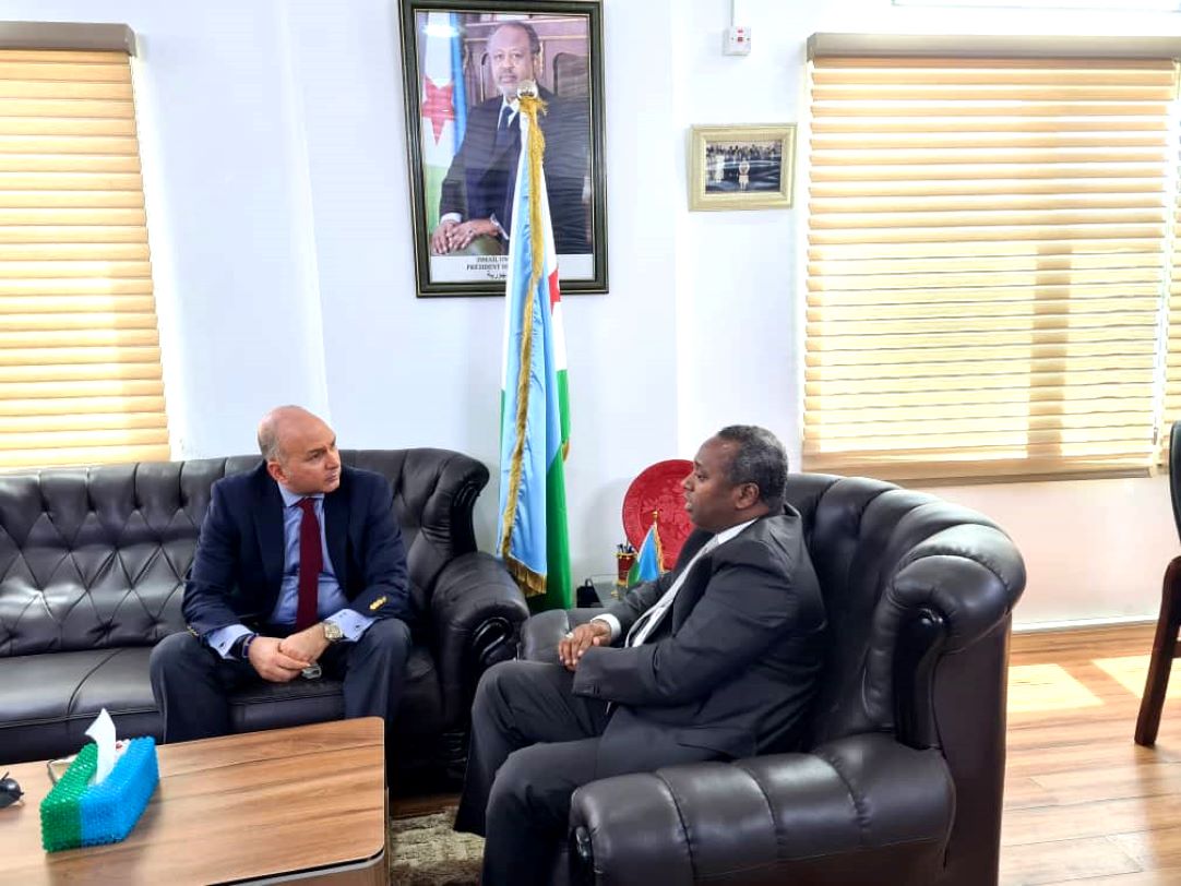 Le ministre Yonis Ali Guedi reçoit la visite d’adieu de l’ambassadeur d’Egypte Houssam Eldine Reda