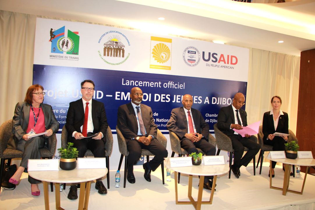 Cérémonie de lancement du projet USAID pour l'emploi des jeunes à Djibouti