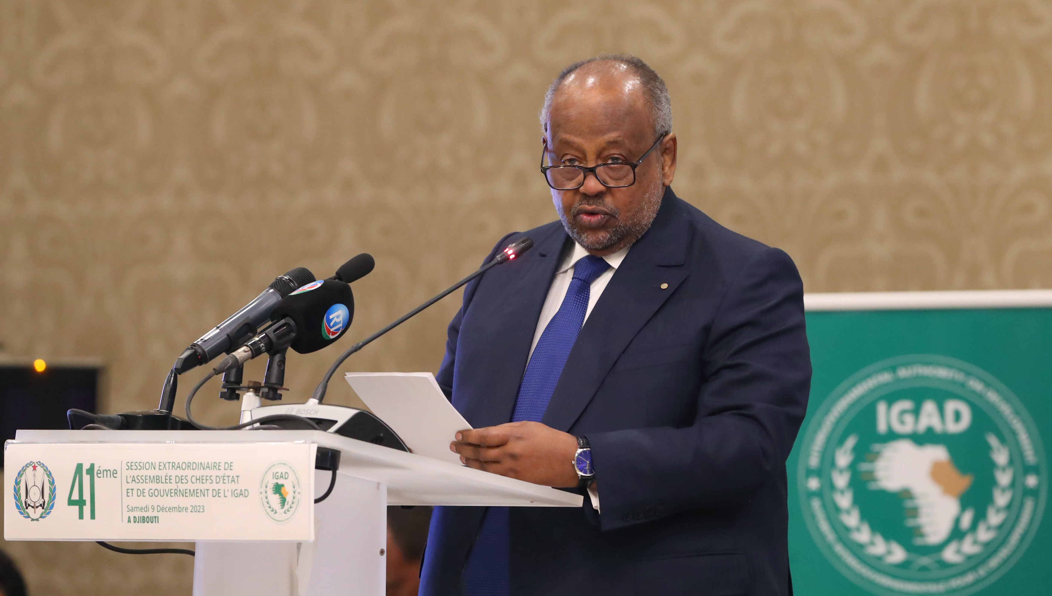 41ème Sommet Extraordinaire de l’IGAD :  Le Président Guelleh appelle à un cessez-le-feu immédiat au Soudan