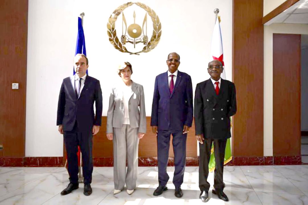 Le chef de la diplomatie djiboutienne reçoit les ministres français des Affaires étrangères et des Armées en visite de travail à Djibouti