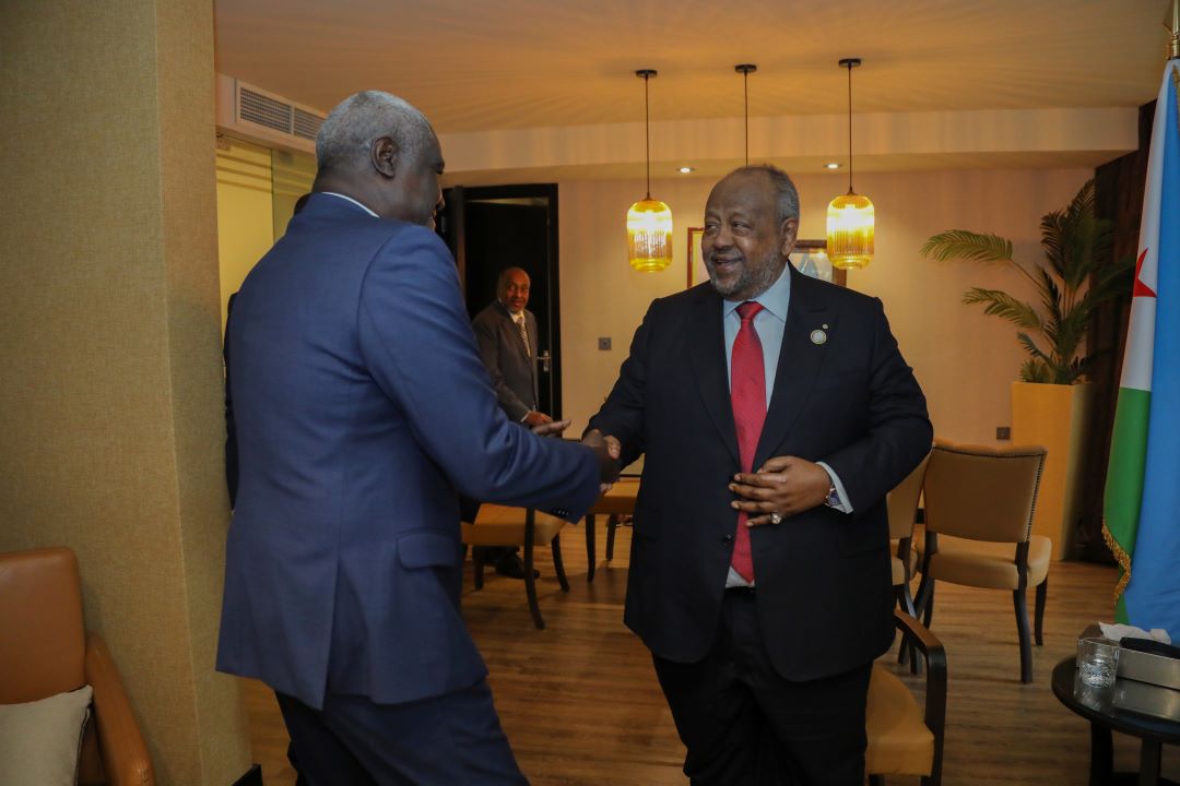 En marge du 42e sommet extraordinaire de l’Igad : Rencontre entre le président Guelleh et le président de la Commission de l’UA