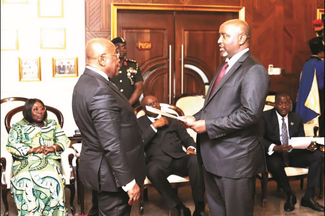 Djibouti/Ghana : L’ambassadeur Mohamed Bourhan Ali, remet ses lettres de créances au Président Ghanéen  