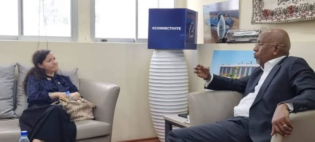 Le ministre de l'Économie et des Finances reçoit la cheffe de mission de l’OIM à Djibouti