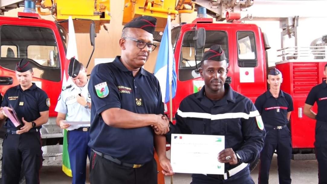 Sapeurs-pompiers de Djibouti : formation intitulée « Unité de sauvetage d’appui et de recherches »