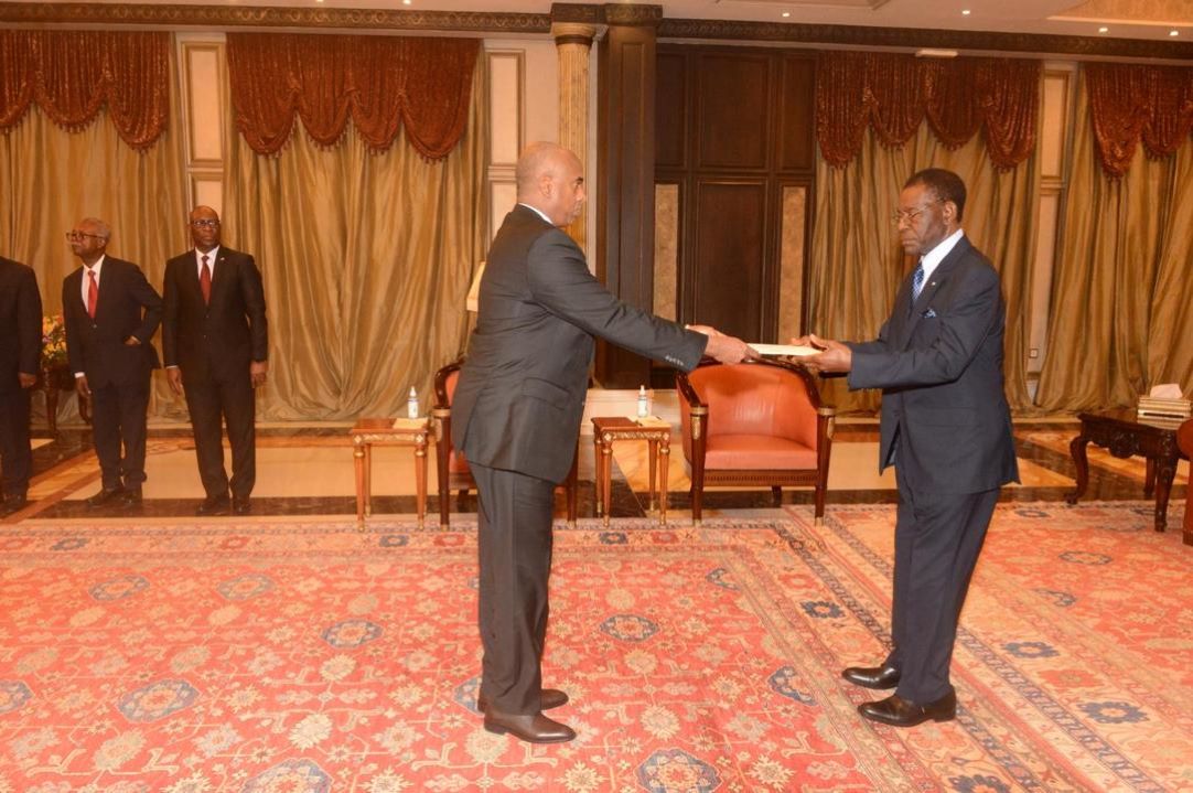 L’ambassadeur Eybe remet ses lettres de créance au président Teodoro Obiang Nguema de Guinée Equatoriale