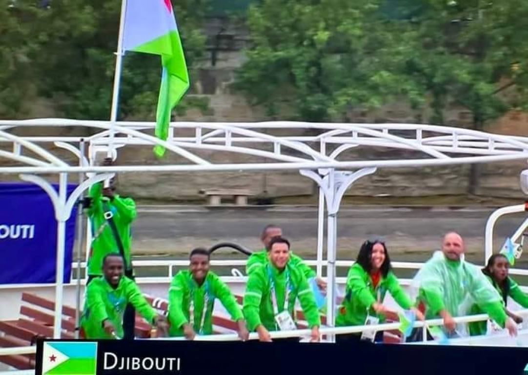 Le président Ismail Omar Guelleh à la cérémonie d’ouverture des JO de Paris 2024