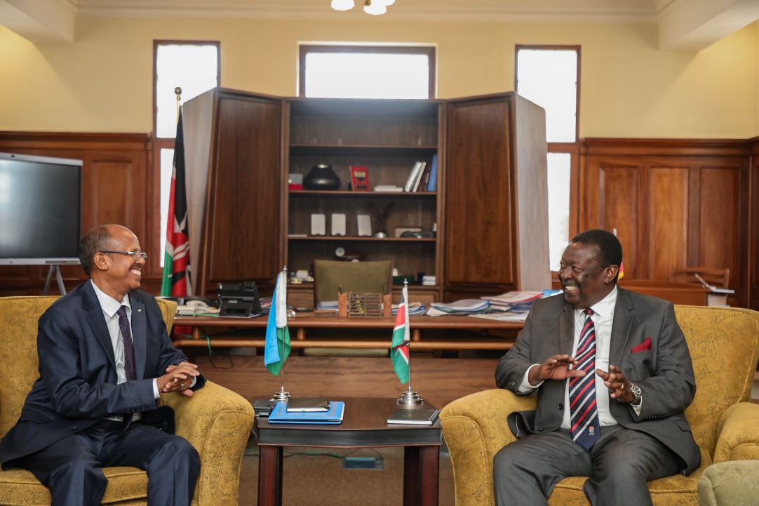 Rencontre entre le ministre des Affaires étrangères de Djibouti et le Premier ministre kenyan