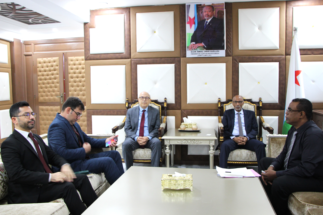 Le ministre du Travail reçoit la visite de courtoisie de l'ambassadeur de Turquie à Djibouti