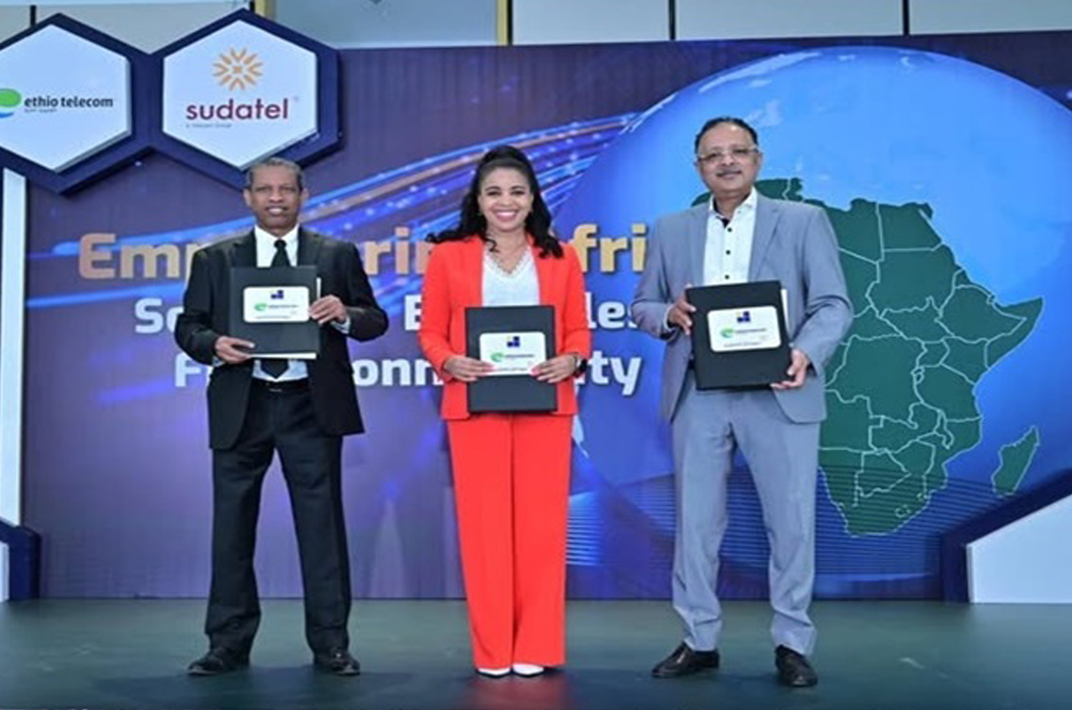 Télécoms ; Cérémonie de signature du protocole d’accord entre Djibouti Télécom, Ethio Telecom et Sudatel Telecom Group pour un projet de câble terrestre à fibre optique