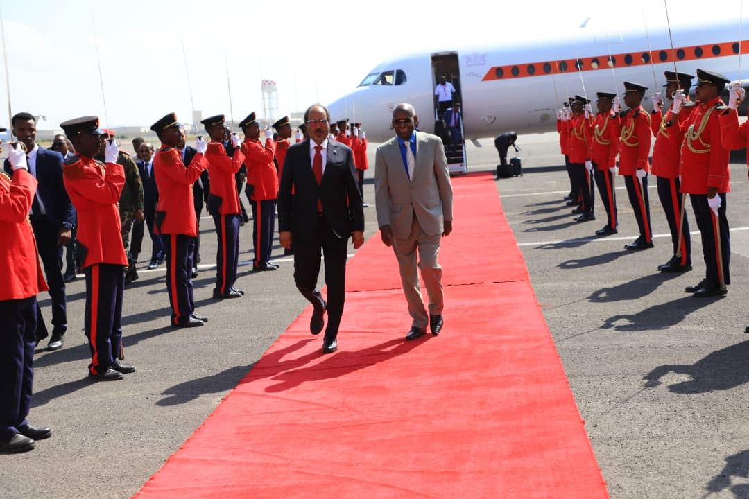 Le Président somalien entame une visite de travail à Djibouti
