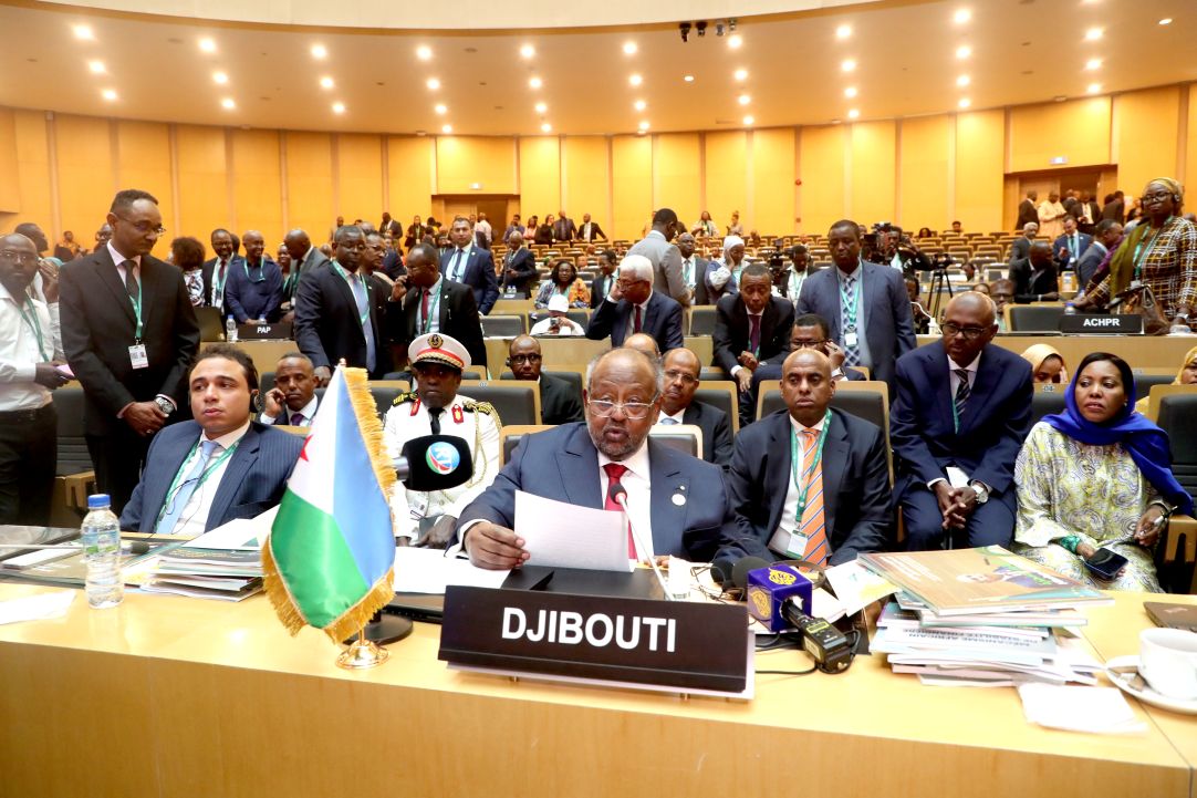 Discours de remerciement du Président de la République(Son Excellence Ismail Omar Guelleh)(A l’occasion de l’élection de M. Mahamoud Ali Youssouf au poste de Président de la Commission de l’UA)(15 Fev 2025)