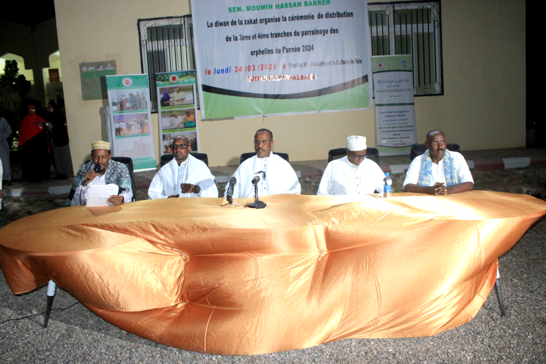 Diwan al Zakat : Cérémonie de distribution des troisièmes et quatrièmes tranches de parrainage au profit des orphelins de la commune de Balbala