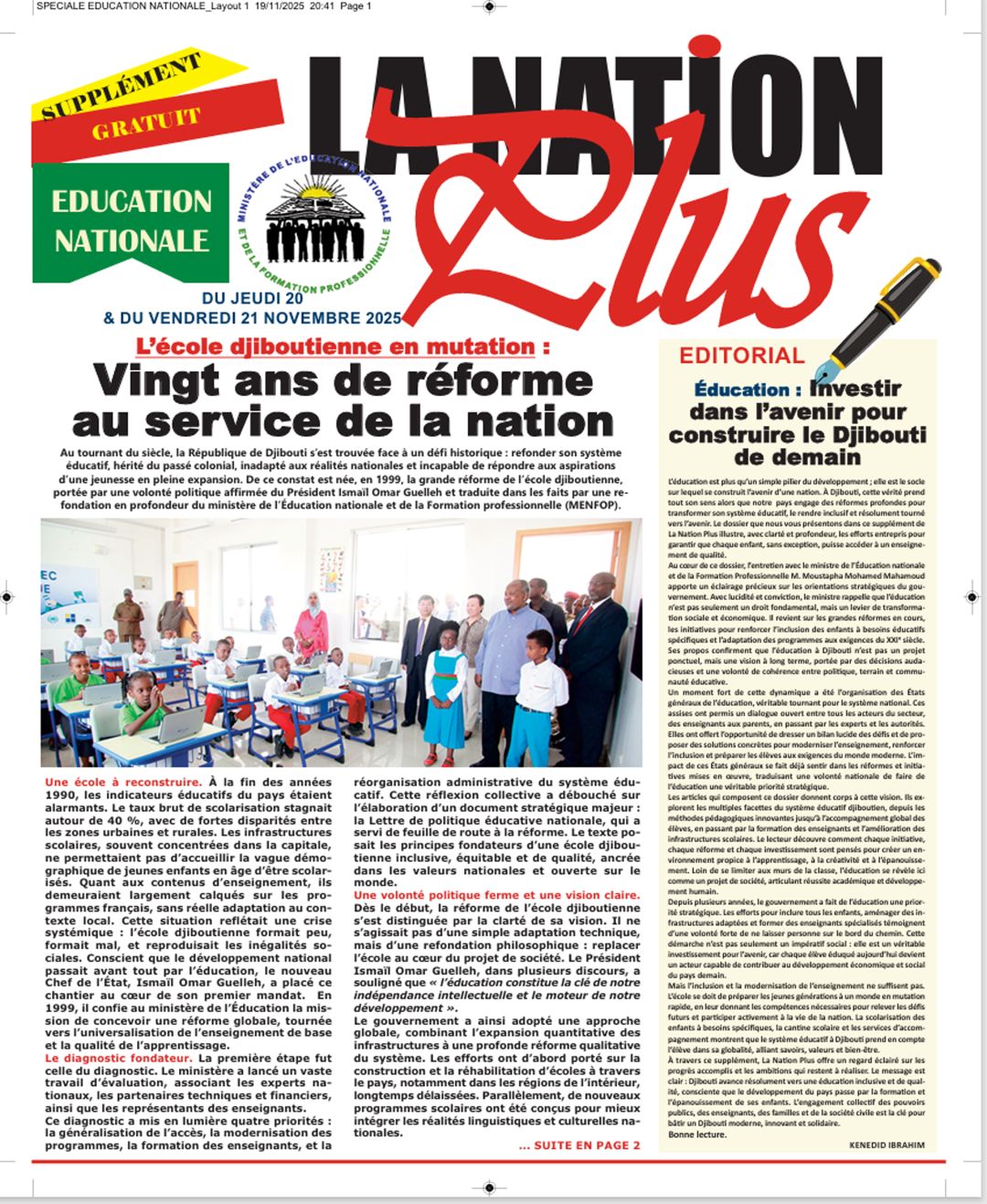 La Nation Plus, spécial éducation nationale : Un élan national pour transformer l’école et préparer l’avenir