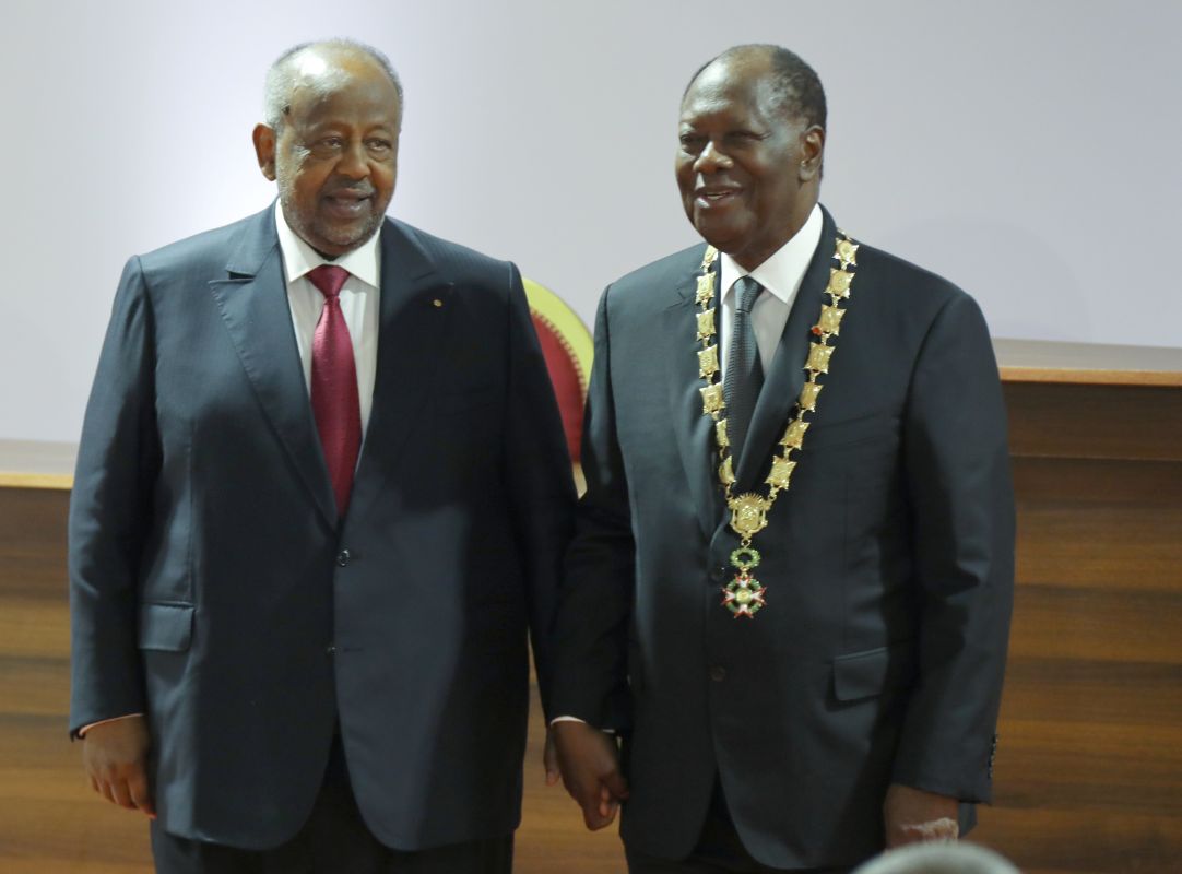 Le Président Guelleh prend part à la cérémonie d’investiture de son homologue réélu de Côte d’Ivoire