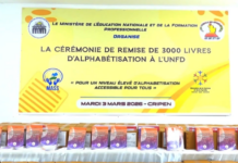 Le CRIPEN renforce la lutte contre l’analphabétisme avec 3 000 nouveaux manuels remis à l’UNFD